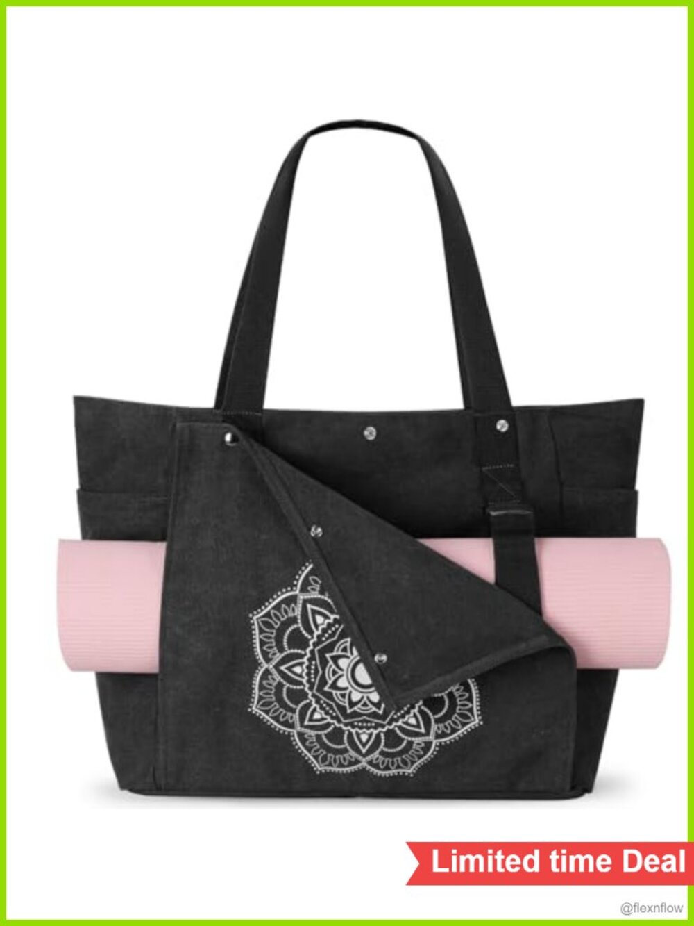 Gonex Canvas Yoga Mat Bag Tote Pilates Gym Carrier